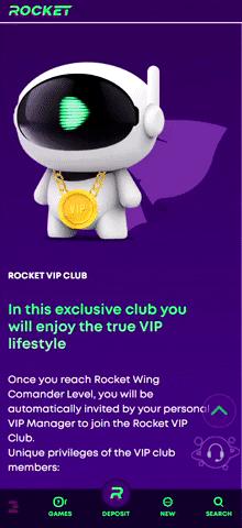 VIP program on Casino Rocket