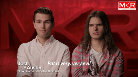 Josh Is Very Evil Gif By My Kitchen Rules Find Share On Giphy