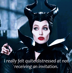 Angelina Jolie as Maleficent - 'I really felt quite distressed at not receiving an invitation'