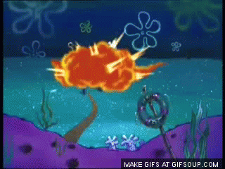 Image result for spongebob explosion gif