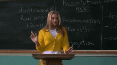 Image result for cher in clueless classroom gif