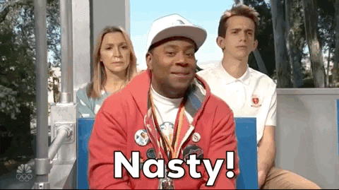 an image of Kenan Thompson saying "nasty", referring to shampoo for low porosity hair