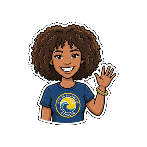 Bluewave-fan die zwaait