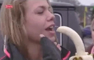 plátano en la boca