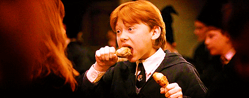 Image result for ron eating gif