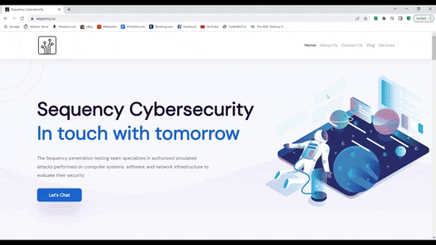 Sequence Cybersecurity's Website