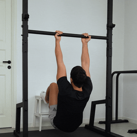 elevated seated chin ups exercise demonstration