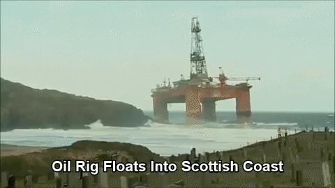 oil coast scottish rig