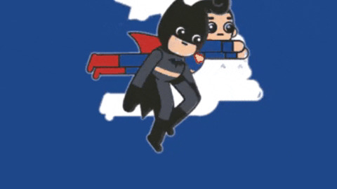 Batman and superman gif