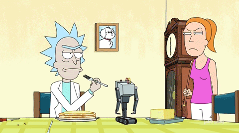 life robot rick and morty butter purpose