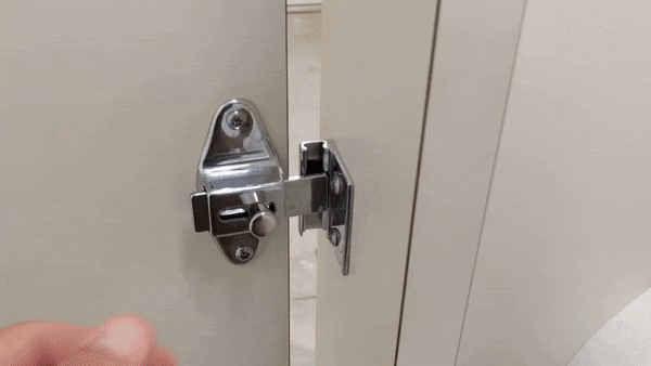 A Giphy graphic that shows a locked door isn't secure because it swings both ways. Graphic source: https://giphy.com/gifs/door-bathroom-lock-Fz6gBKK52Nfyg
