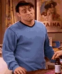 Joey shrugging whatever GIF