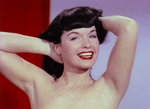 Image result for bettie page gif