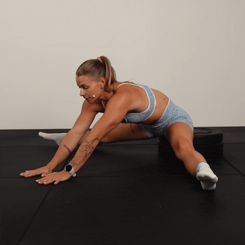 Elevated Pancake Stretch demonstration