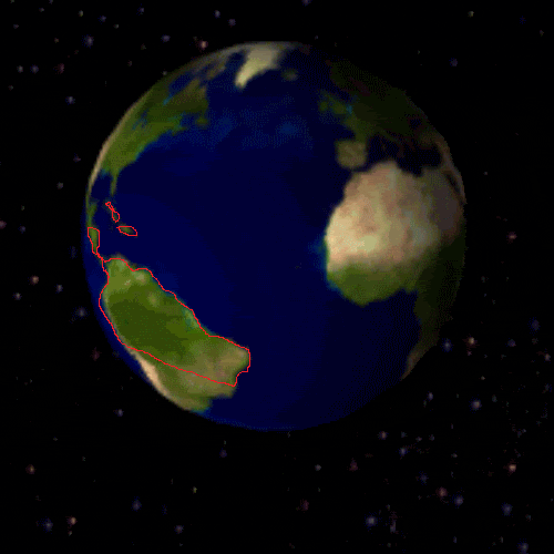 earth spinning animated gif with lights