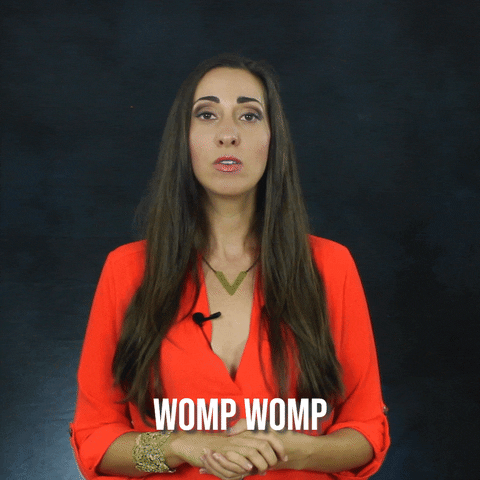 Woman saying womp womp