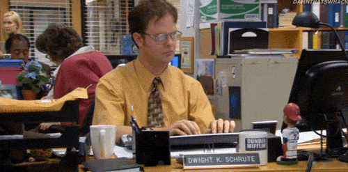 Image result for the office writing gif