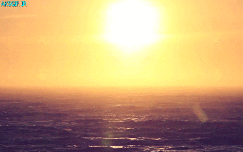 Sunrise on Sea, Slow Waves Aesthetic Cinemagraph Nature