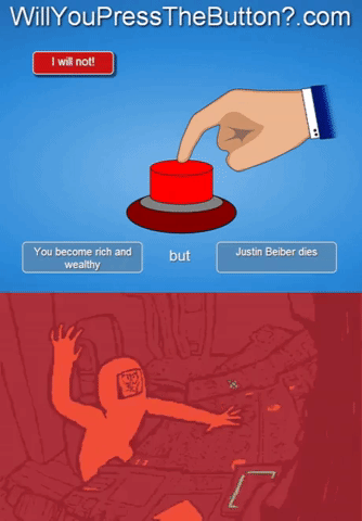 Will You Press The Button in funny gifs