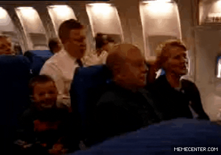 Children on a plane