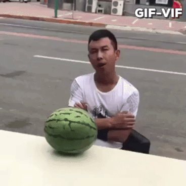 Watermelon Trick in funny gifs