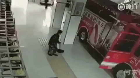 Slick floor at fire station