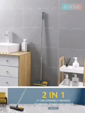  2 in 1 Floor Scrub Brush, V-Shaped Floor Scrub Brush with Long  Handle, Bathroom Shower Crevice Cleaning Brush Magic Broom Brush  120°Rotating Removable Brush Head for Bathroom, Tile : Home 