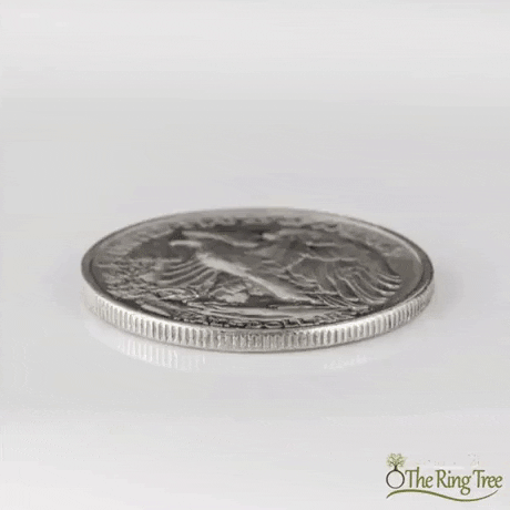 Ring made out of a coin in wow gifs