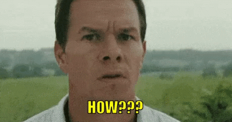 sell online courses -  a gif of Mark Wahlberg wondering how
