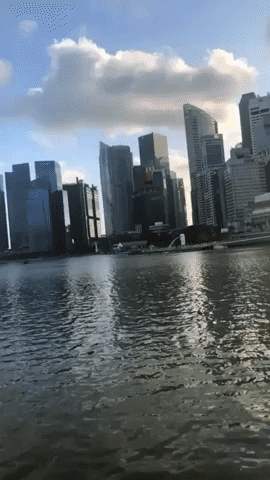 Eating food with a view in funny gifs