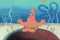 Patrick Star meditating calmly GIF (still frame)