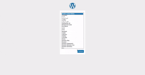 WordPress installation