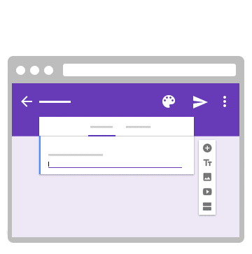 Gif depicting the use of Google Forms as a survey tool