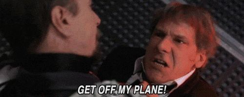 movie harrison ford air force one get off my plane GIF