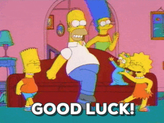 GIF Simpsons good luck