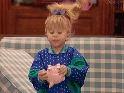 michelle full house piggy bank gif frugal