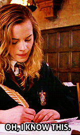 Image result for hermione studying gif