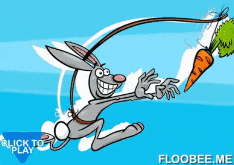Rabbit catching carrot in gifgame gifs