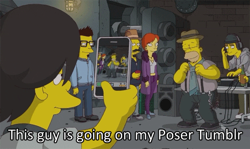 Simpson hipster GIF