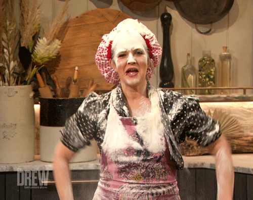 Drew barry more covered in flour

Angry Mess GIF By The Drew Barrymore Show
https://media.giphy.com/media/IIlcFfUeRd6eSLJPT6/giphy.gif