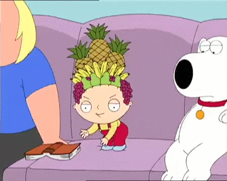 bugs bunny in fruit hat