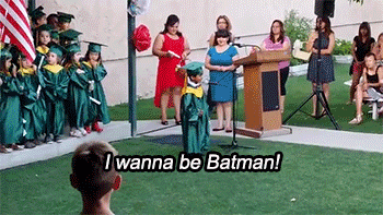 video batman kid graduation