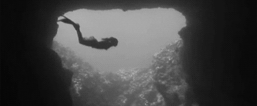 mermaid under the sea caves