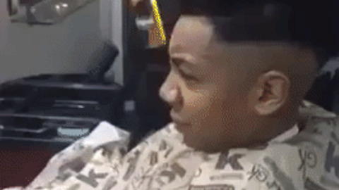 The fire hair cutting