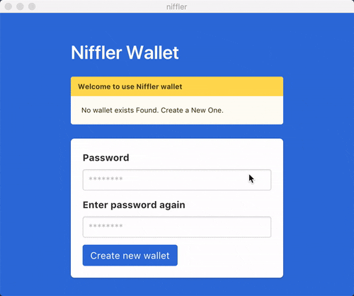 create new wallet