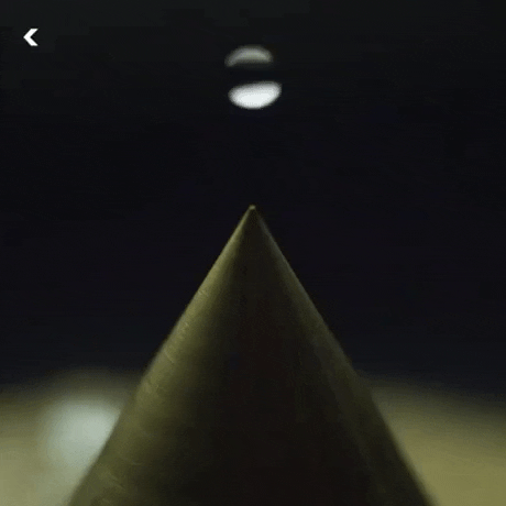 When droplet falls on sharp surface in wow gifs