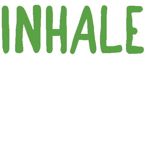 GIFs can be used as breathing techniques for anxiety. Here a brightly coloured graphic is visual prompt for inhaling and exhaling for the 4-7-8 technique