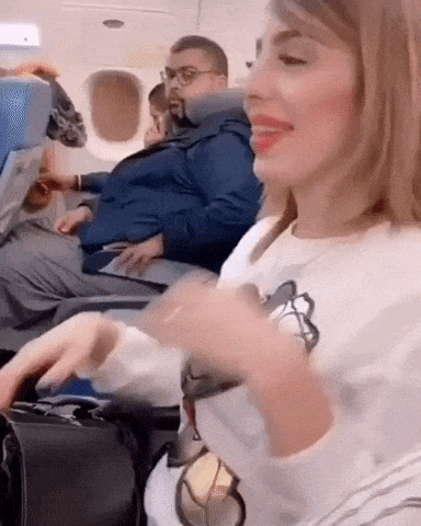 This is going to be a long flight in funny gifs