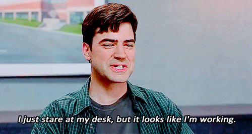 how to take a sabbatical - stare at my desk gif