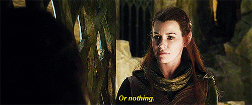 Image result for hobbit gif tauriel or nothing